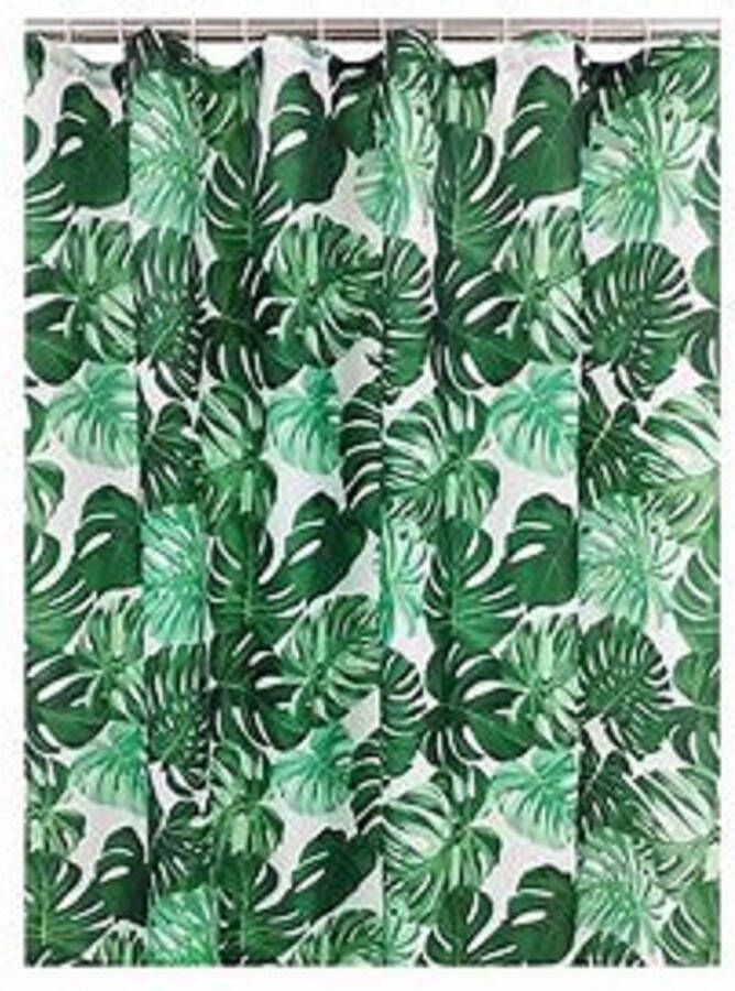 Douchegordijn 180x180 cm Jungle bladeren groen