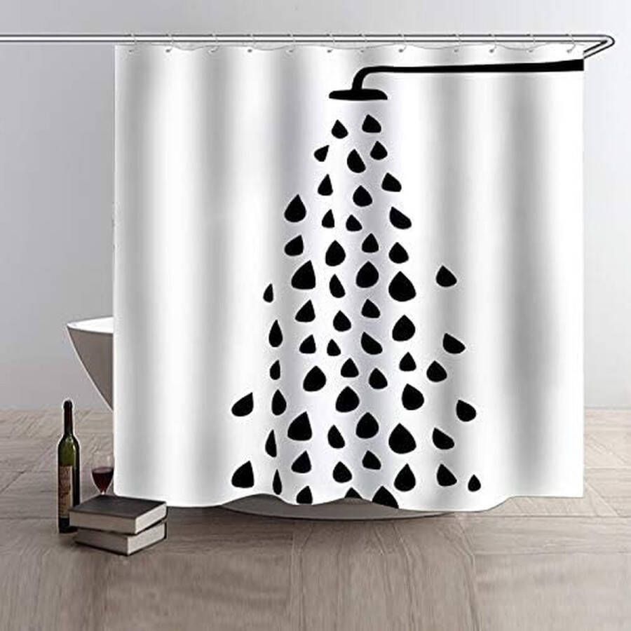 Douchegordijnen met haken waterdicht schimmelbestendig badkamergordijn 180x180cm