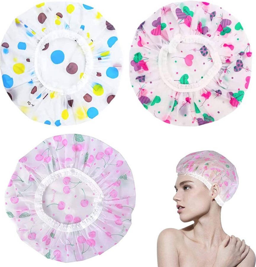 Douchemuts waterdicht elastisch herbruikbaar Grote haaraccessoires voor vrouwen en meisjes Douchemuts voor douche spa en woonkamer