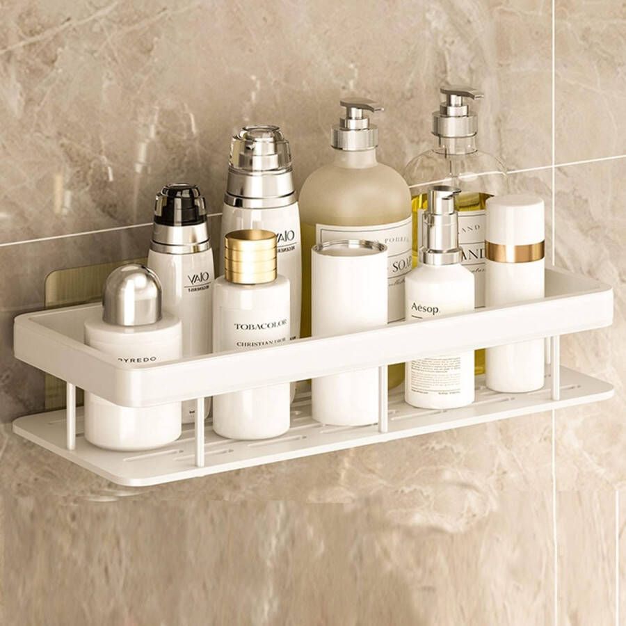 Doucheplank aluminium doucherek set van 1 stuks hoekmodel zonder boren op te hangen badkamerrek organizer voor de badkamer accessoire matte afwerking