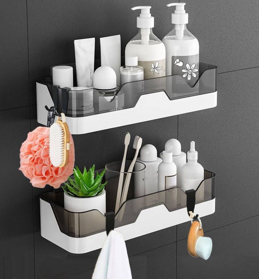 Doucheplank \ spice rack corner shelf for bathroom kitchen_10.9D x 28.7W x 6.5H centimetres