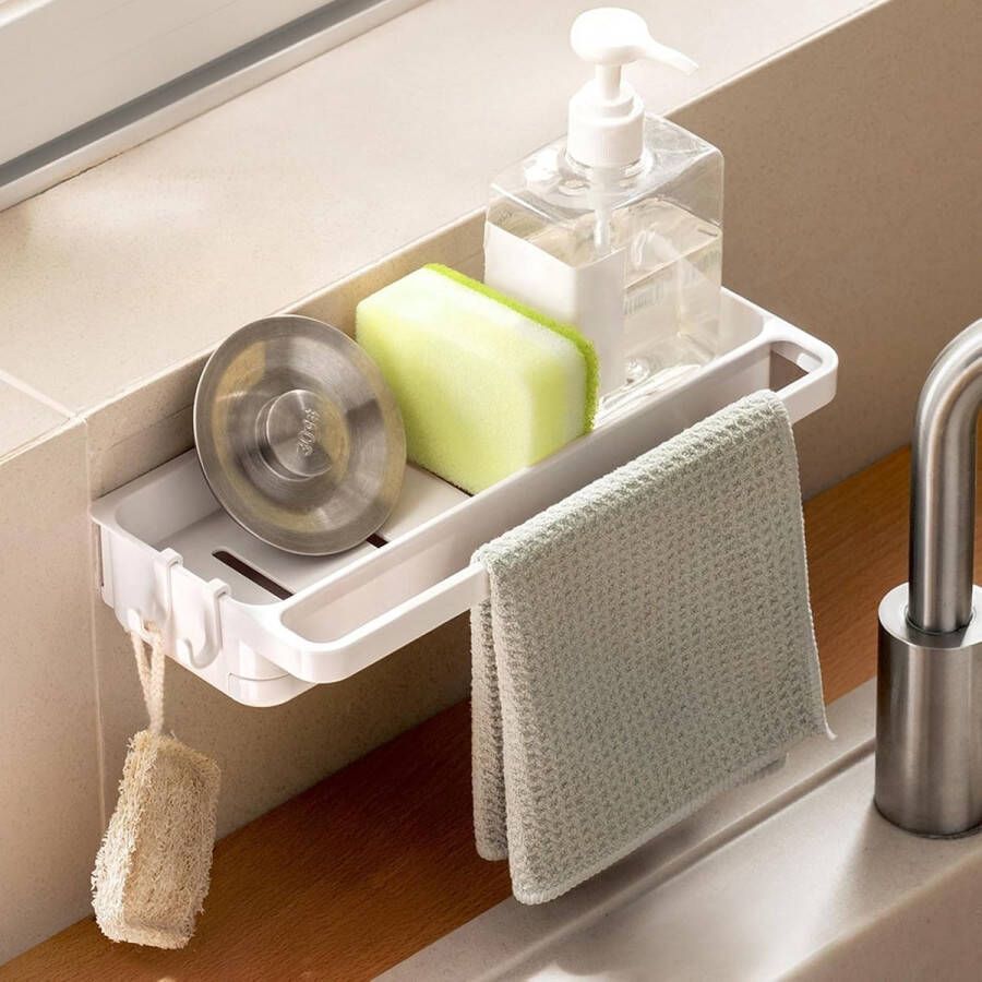 Doucheplank zonder boren keuken hangend douchemand om op te hangen spoelbak organizer keuken sponshouder wastafel badkamer organizer huishouden keuken wastafel keukengerei houder gootsteen accessoires