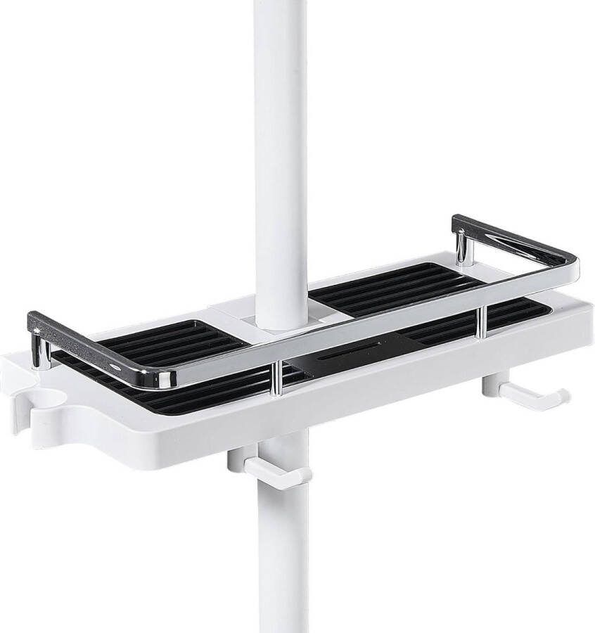 Douchestangen Caddy opbergrek doucheplank geen boren ophangen douchekop houders multifunctionele douchemand 21 mm 25 mm wit opbergrek inklapbaar