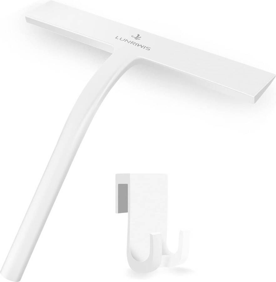 Douchewisser siliconen douchewisser met wandhanger zonder boren trekker douche badkamer raamtrekker voor douchedeuren ramen autoruiten tegels glasreiniging