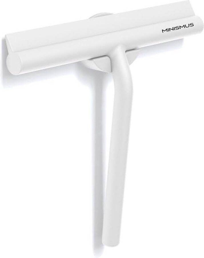 Douchewisser wisser voor douche badkamer tegels spiegel raam incl. magnetische houder zonder boren zelfklevend badkameraccessoires modern design in elegant (wit 33 cm)