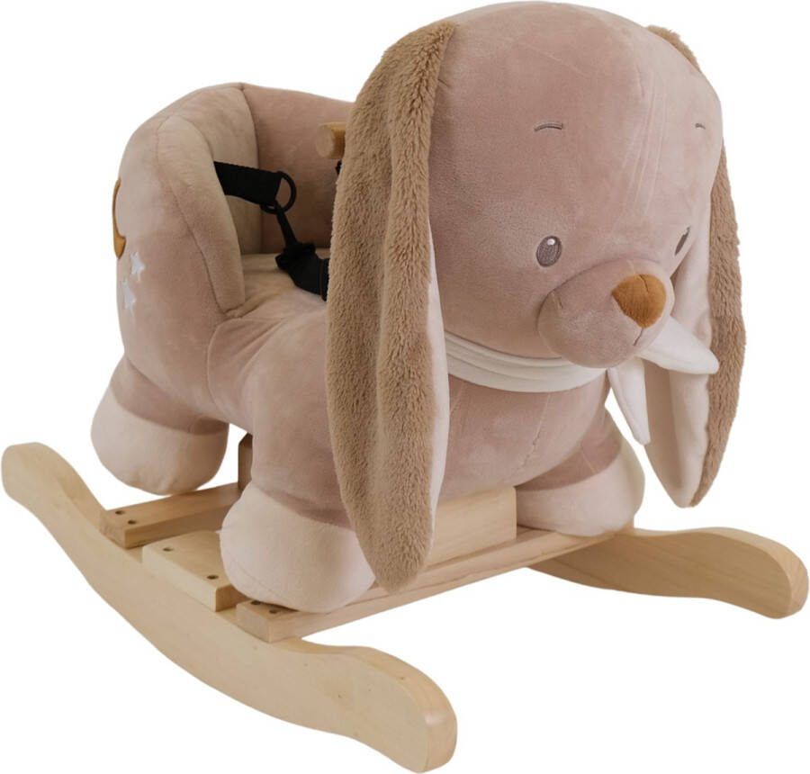 Doukidou hobbelpaard pluche Konijn 10 maanden jongens en meisjes hobbeldier