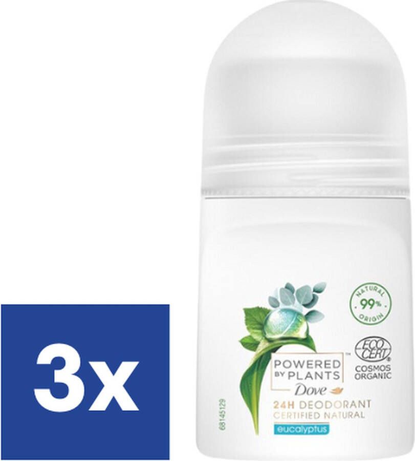 Dove Deo Roll On Eucalyptus 3 x 50 ml