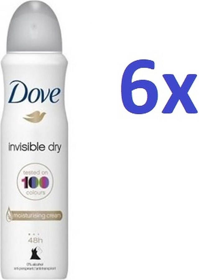 Dove Deospray Invisible Dry 6x250ml Voordeelverpakking