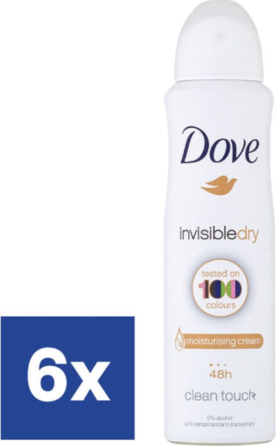 Dove Invisible Dry Deo Spray 6 x 150 ml