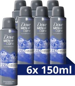 Dove Men+Care Advanced Cool Fresh Anti-Transpirant Deodorant Spray 6 x 150 ml Voordeelverpakking