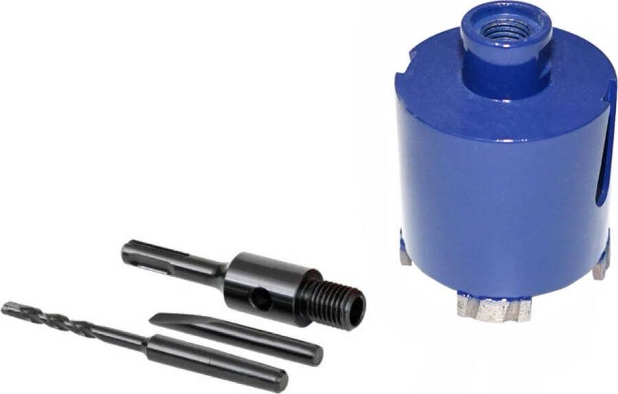 Dozenboor 68 mm SDS-Plus 110 mm Kroonboor Doosboor set Turbo segment Boren Gatenboor Gatenzaag Centreerboor Steen Beton