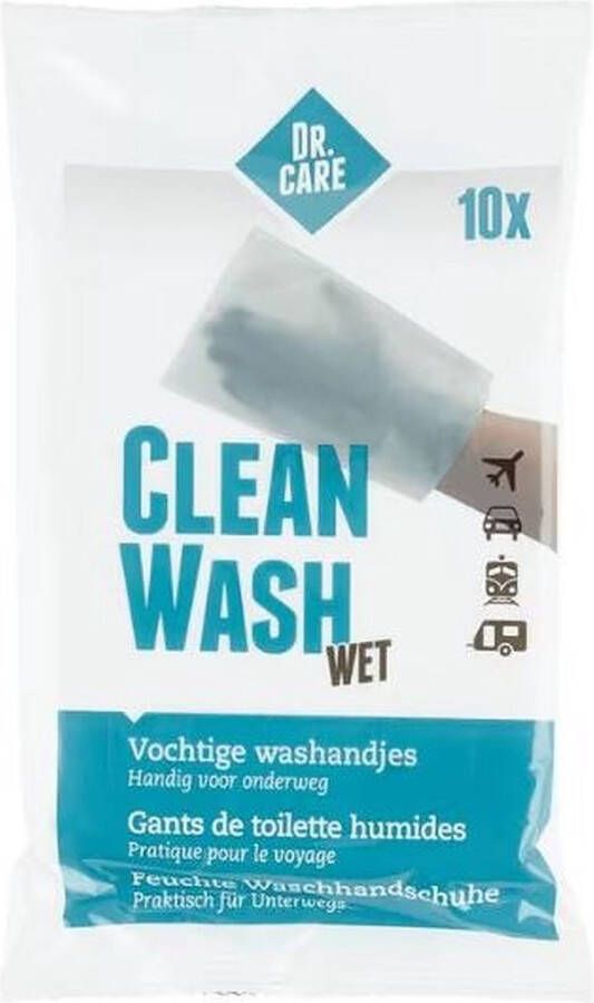 Dr. Care Clean Wash Wet Washandjes 12x10 Stuks Voordeelverpakking