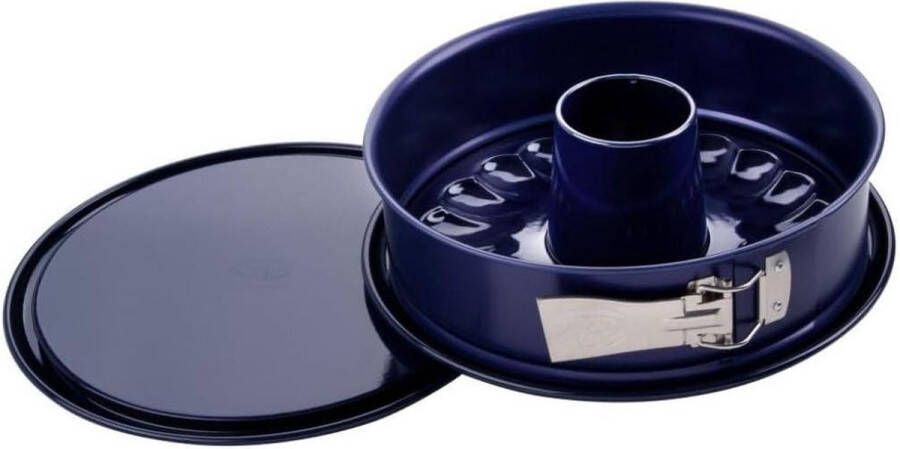 Dr. Oetker Springvorm Ø 26 cm met platte & buisbodem Blauw Snij- en krasbestendig Springvorm