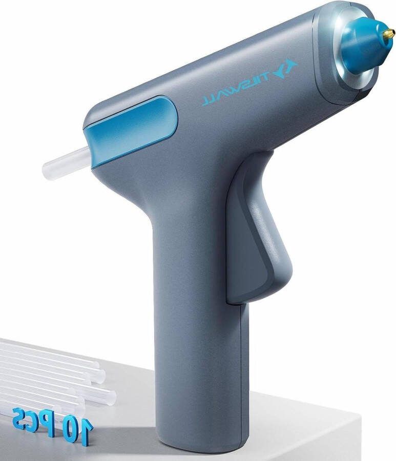 Draadloos heet lijmpistool 2200 mAh USB-C oplaadbaar Snelle voorverwarmen Smart Power-Off functie Inclusief 10 stuks 7 mm lijmsticks voor doe-het-zelf kunst schoolambachten