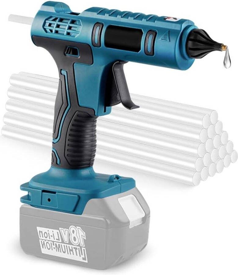 Draadloos lijmpistool Makita BL1830-BL1860 18V lithium-accu 100W-accu-lijmpistool met 20 lijmstiften snelle opwarming