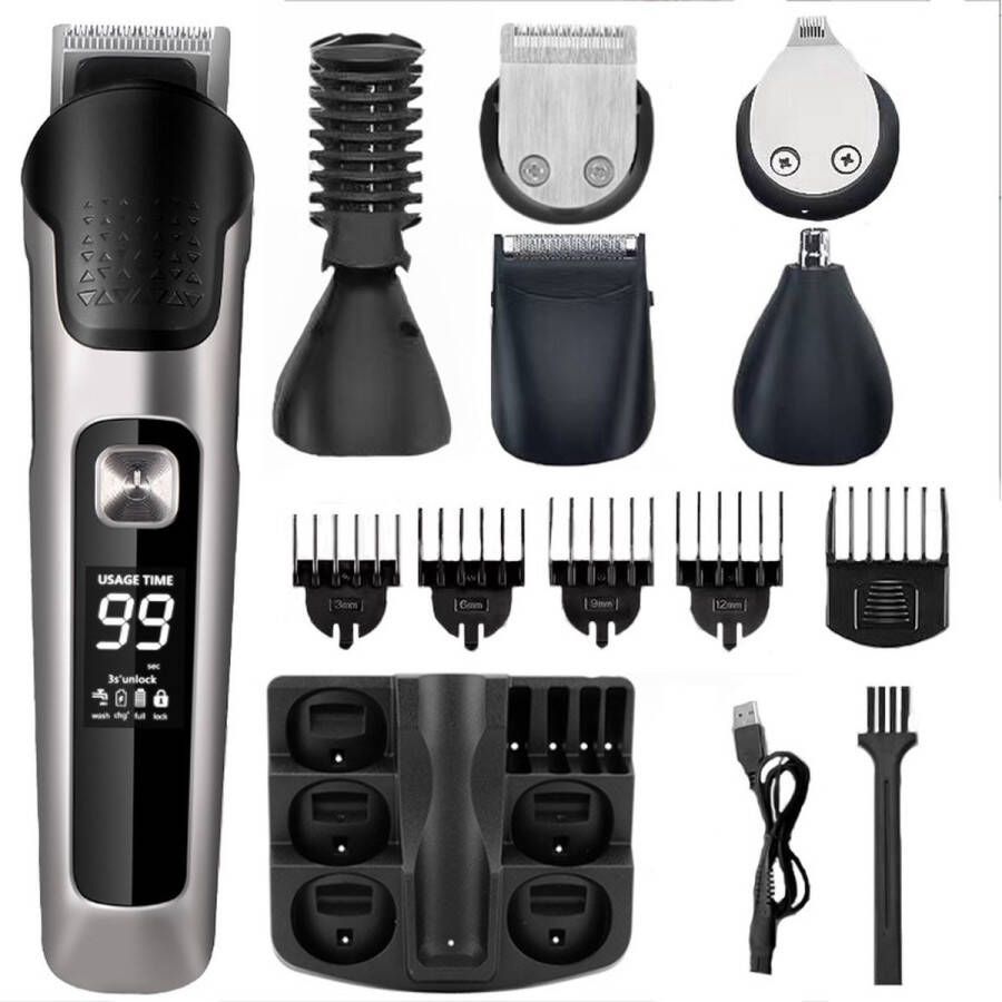 Draadloze 6in1 Tondeuse Trimmer Scheerapparaat Neustrimmer Cheveux Mannen Hoofdhaar Haartrimmer Kapper Haartondeuse Machine Barber Hair Clipper