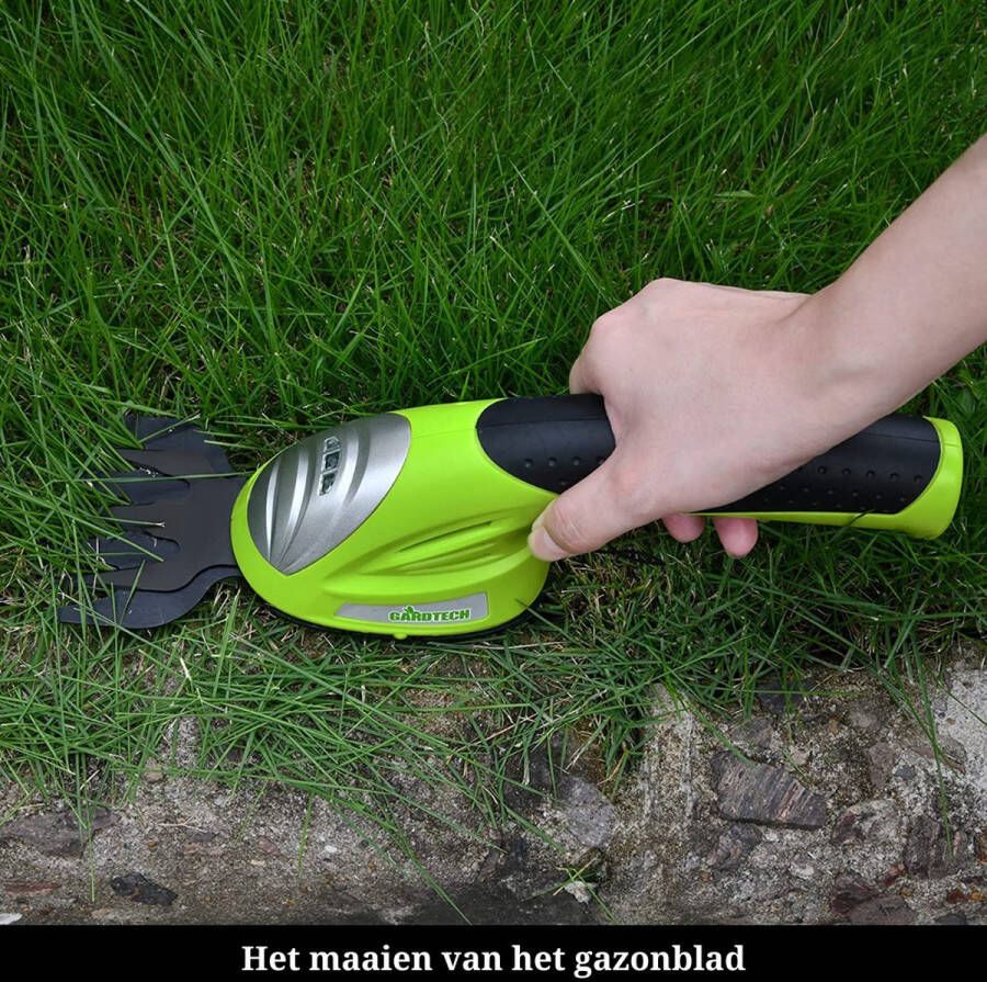 Draadloze Grasschaar 3 6 V Snoeischaar met 1 3 Ah (Li-ion-technologie) voor het Contouren van Heggen Grassen 8 cm Maaibreedte