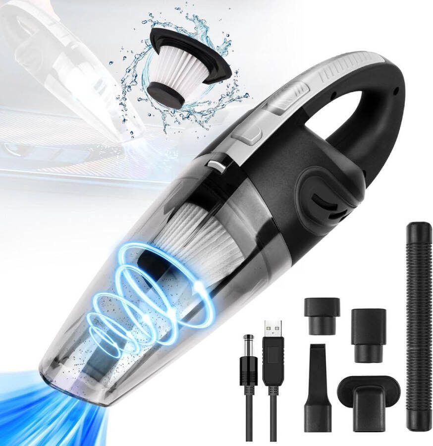 Draadloze Handstofzuiger 8500 PA 120W USB-oplaadbare Draagbare Autostofzuiger Sterke Zuigkracht voor Thuis Kantoor en Auto