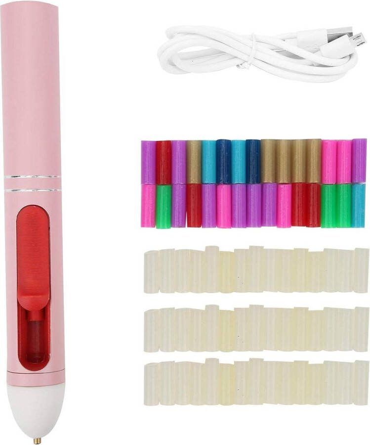 Draadloze Lijmpen Kleurrijke Hete Lijmpistool 2200 MAh USB Oplaadbare Lithiumbatterij Krachtige Lijmapplicator