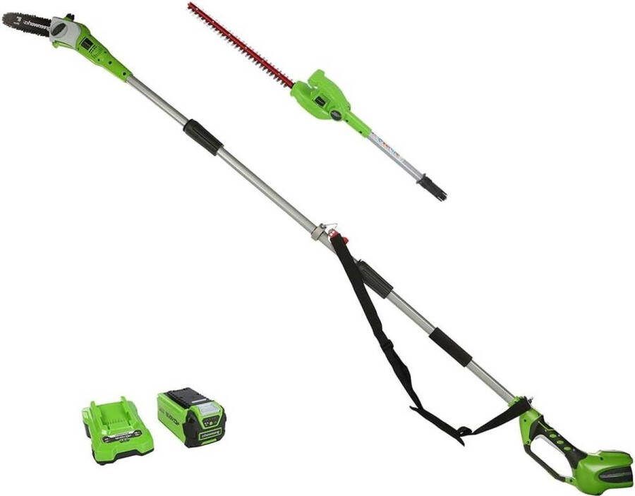Draadloze paalheggenschaar 20V incl- batterij en oplader 51cm 20cm maailengte G40PSHK2 Heggenschaar