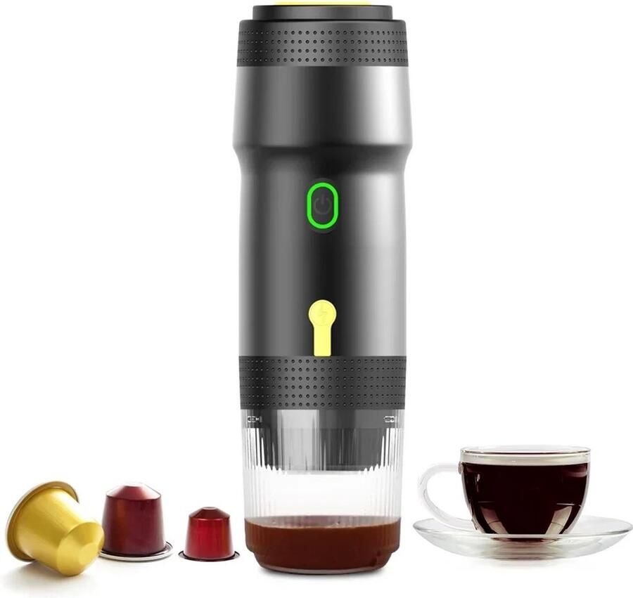 Draagbaar koffiezetapparaat capsule poeder reizen 72w ABS PA GF 120ml zwart