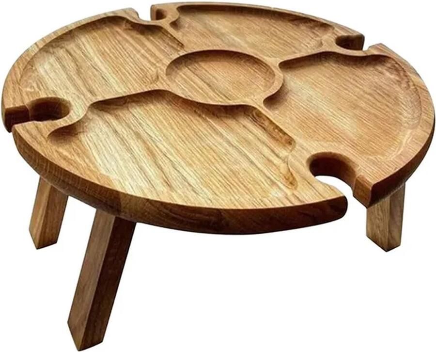 Draagbaar Picknicktafel Outdoor Wijntafel 30x30x16