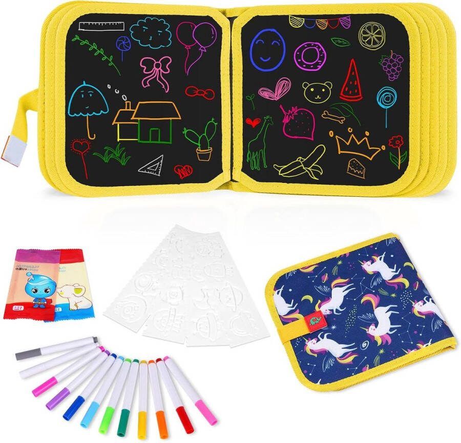 Draagbaar tekenbord voor kinderen uitwisbaar tekenblok doodle speelgoed reisspelletjes schildercadeau educatief speelgoed Tekenbord