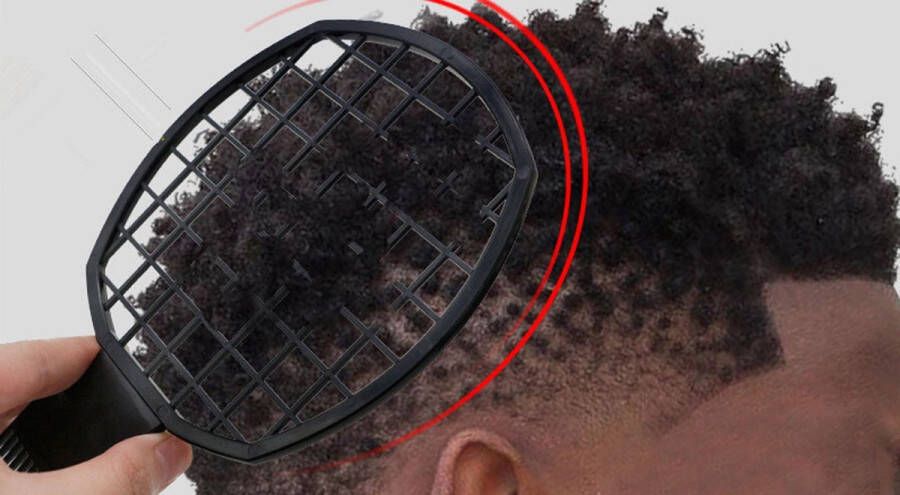 Draagbare 2 In 1 Afro Twist borstel Afro kam Twist Spons AfroTwist Sponge Baard kam Krullen- Haar Sponge