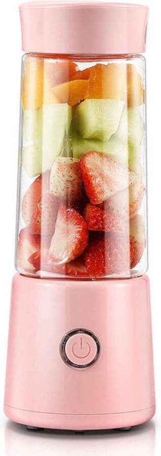 Draagbare Blender USB Oplaadbaar Draagbaar Portable 300ML Voor Smoothies Roze
