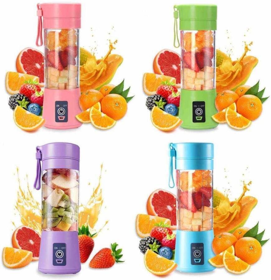 Draagbare Blender USB Oplaadbaar Willekeurige kleur Smoothie Beker