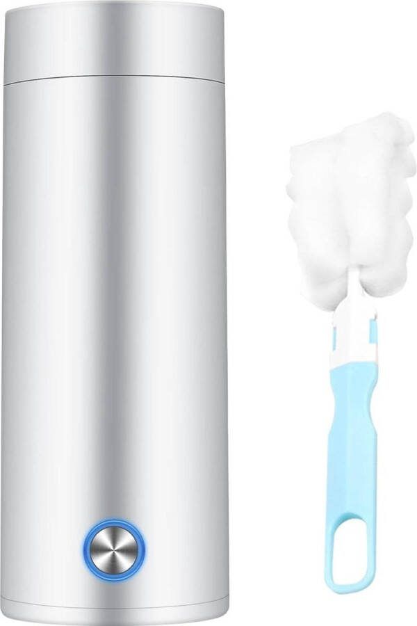 Draagbare elektrische waterkoker voor op reis 400 ml mini camping 3-in-1 thermoskan roestvrijstalen voering thee koffie babymelk reiswaterkoker