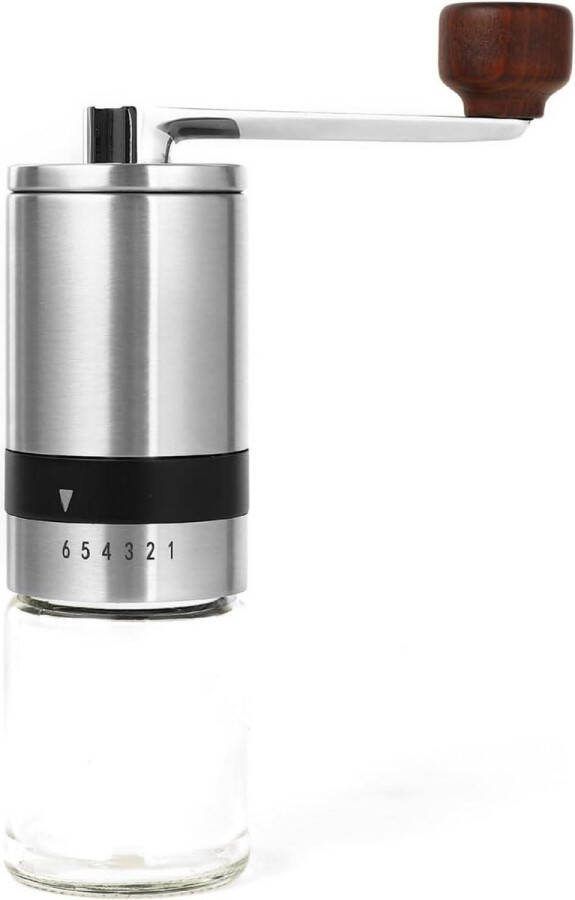 Draagbare Hand Crank Koffiemolen 6 Verstelbare Bean Grind Size Koffie Burr Grinder voor Thuiskantoor Reizen Verse Espresso coffee grinder manual