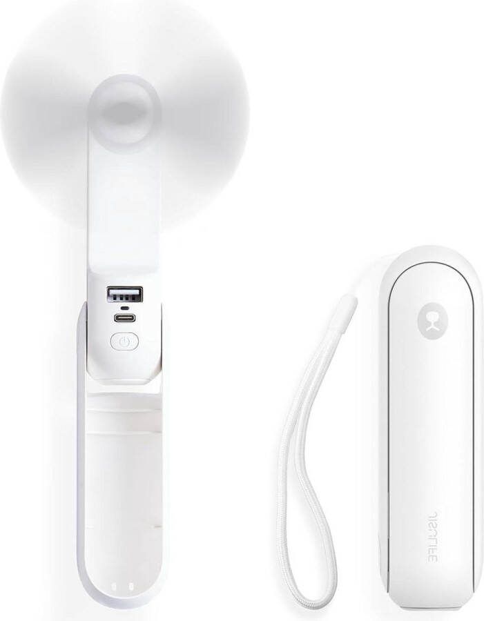 Draagbare handventilator op batterij USB-oplaadbare stille ventilator persoonlijke ventilator voor binnen en buiten
