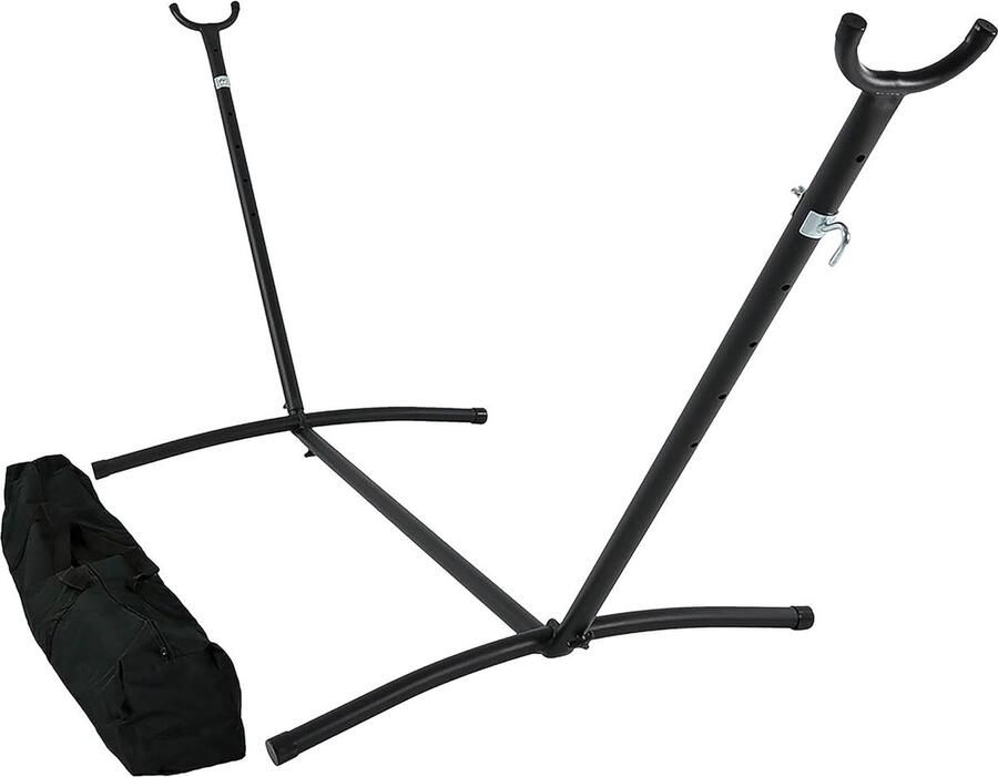 Draagbare hangmatstandaard van Braziliaans staal met draagtas hangmatframe met draagvermogen 181 4 kg hangmatframe zwart