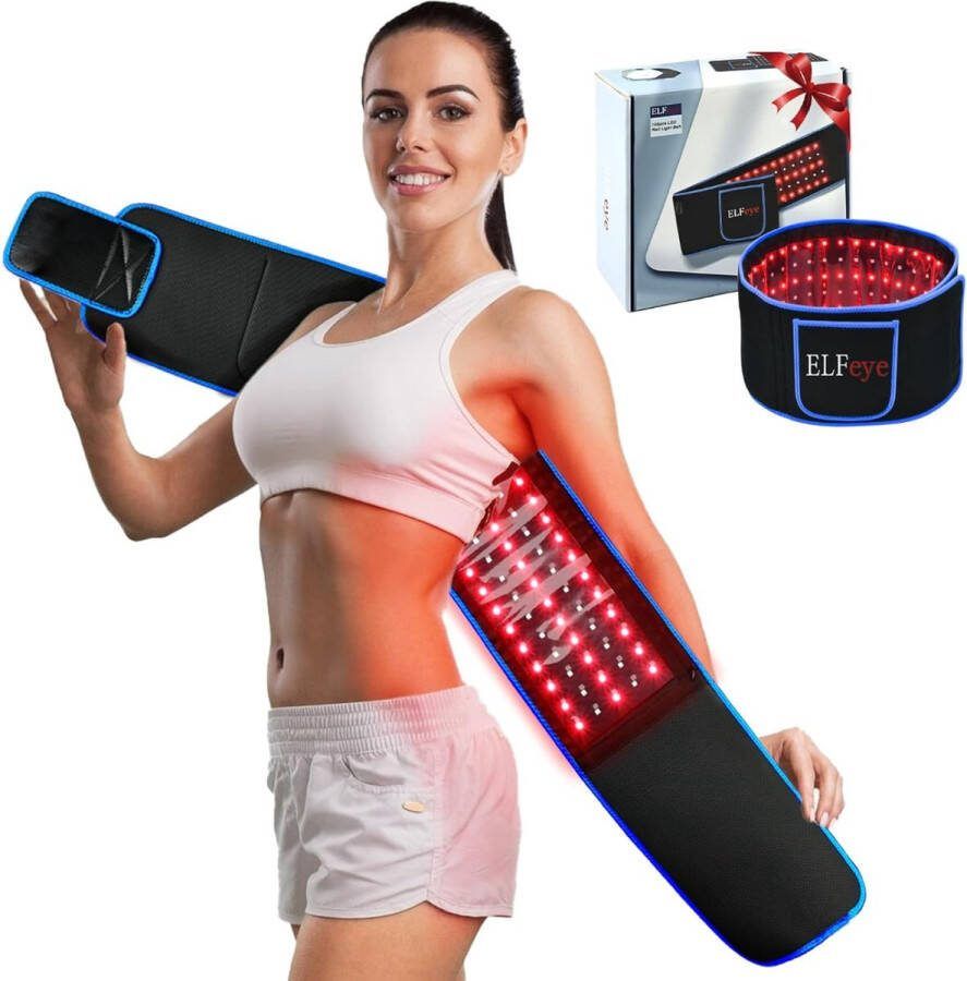 Draagbare Infrarood Rugband Onderrug Schouders Benen Infraroodtherapie Ver-Infrarood Infraroodlamp Afslankband Fitness belt Warmteband Rood licht therapie Red Light therapy 660 Lights