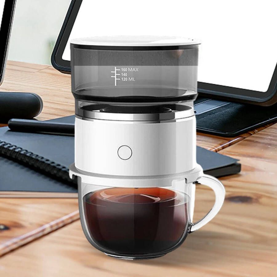 Draagbare Koffiemachine voor Handmatig Brouwen – Mini Automatische Koffiezetter Koffiepot en Koffiemolen voor Thuis en Reizen Koffiemaker en Reiskoffiemachine