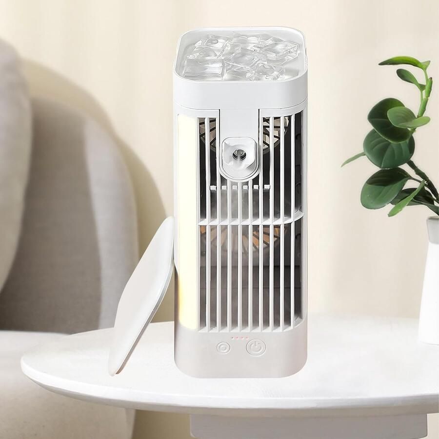 Draagbare Luchtkoeler met Verdampingskoeling Geschikt voor Slaapkamer Mini-Airconditioning met Ventilator