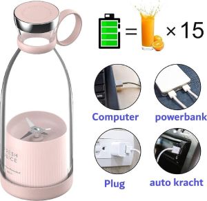 Draagbare Mini Blender Persoonlijke Smoothie Maker 350 ml Capaciteit Multifunctionele Blender to go Verse Sappen Milkshakes Fruit Smoothies