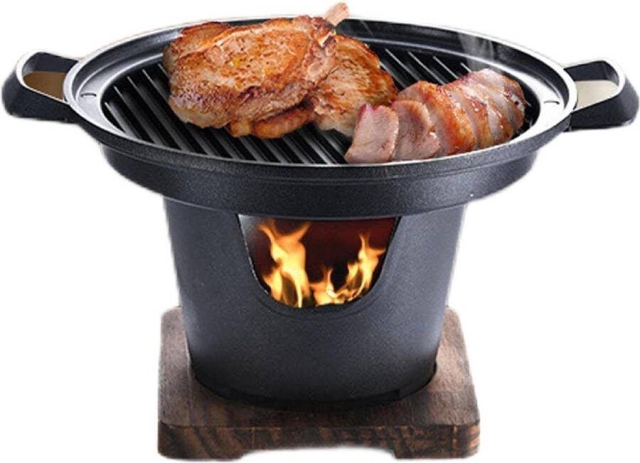 Draagbare tafelgrill Rookloze BBQ Grill Mini tafelblad houtskoolgrill voor één persoon Indoor barbecue buiten picknick Draagbare houtskoolgrill