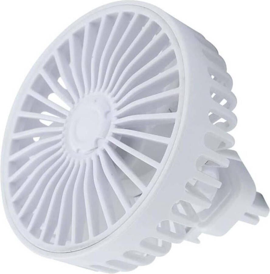 Draagbare ventilator voor auto ventilatierooster ademend licht aromatherapie 360 graden verstelbaar wit Auto Ventilator
