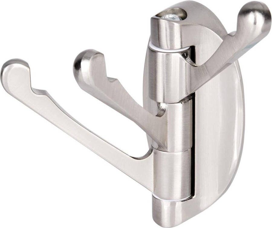 Draaibare kapstokhaak Hoed Haak Vouwhaak Wandmontage Draaibare Arm Triple Coat Hook Handdoek Robe Haak met Drie Opvouwbare Armen Kledinghanger Handdoek Hanger voor Badkamer Keuken (Geborsteld
