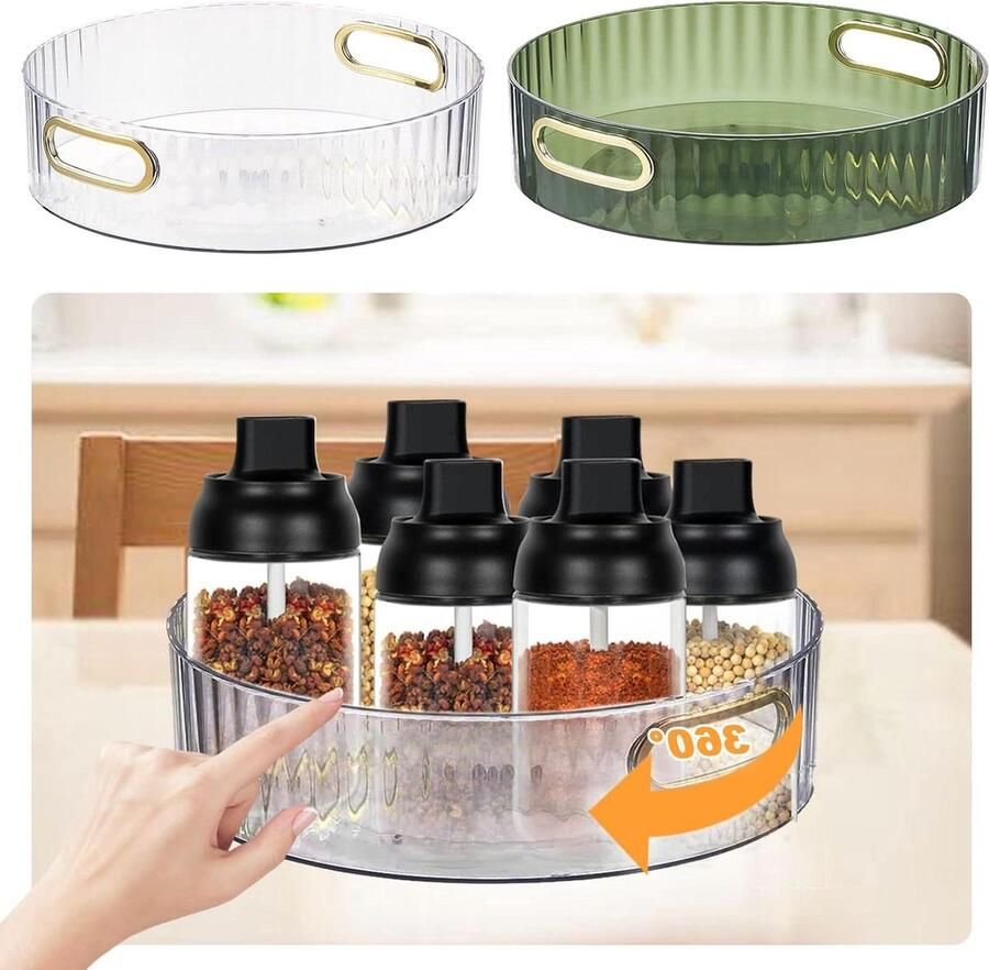 Draaibare Lazy Susan keukenorganizer voor kruidenrek draaibare keuken eetkamer kast tafel werkblad