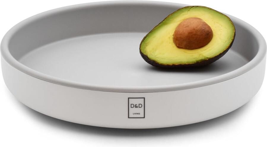 Draaiplateau 25 cm keuken & koelkast organizer draaibaar Lazy Susan kruidenrek met versterkte kunststof rond met stille rotatie