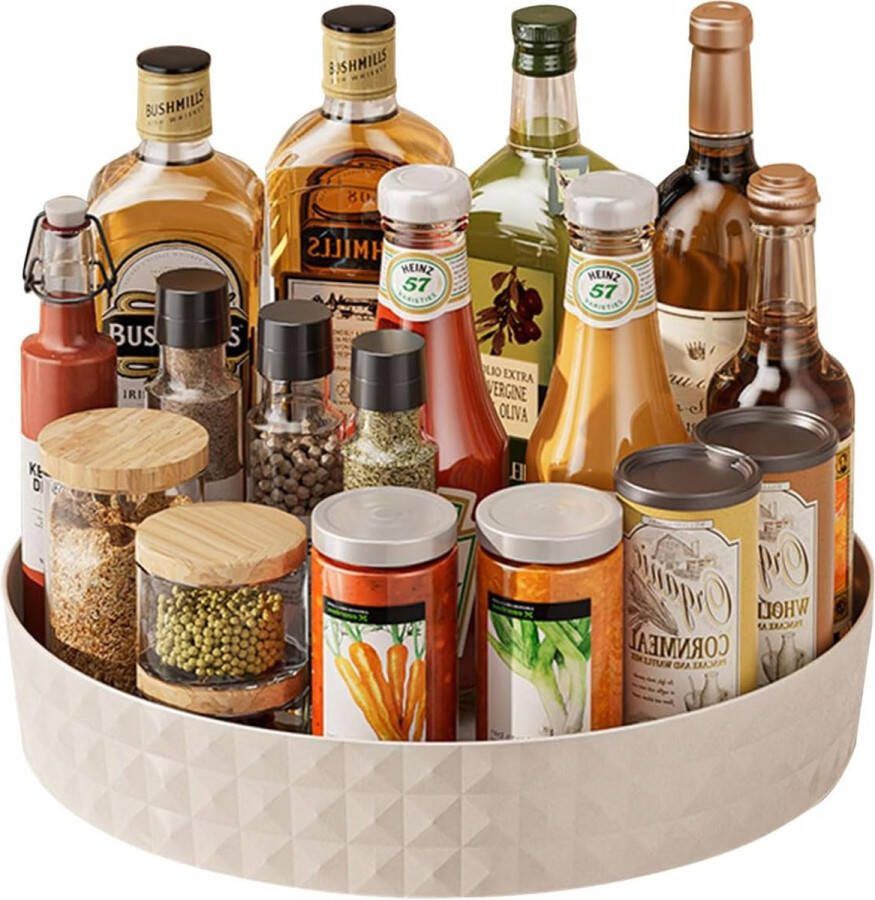 Draaiplateau koelkastorganizer 360 graden koelkast draaiplateau kruidenhouder draaibare organizer 23 cm keukendraaiplateau organizer voor keuken eetkamer kast onderkast dressoir