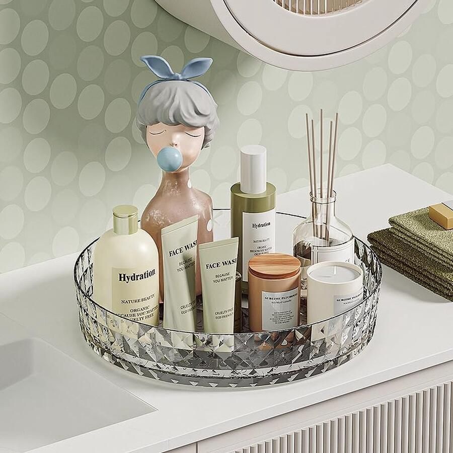 Draaiplateau koelkastorganizer 360 graden koelkast draaiplateau kruidenhouder draaibare organizer 23 cm keukendraaiplateau organizer voor keuken eetkamer kast onderkast dressoir