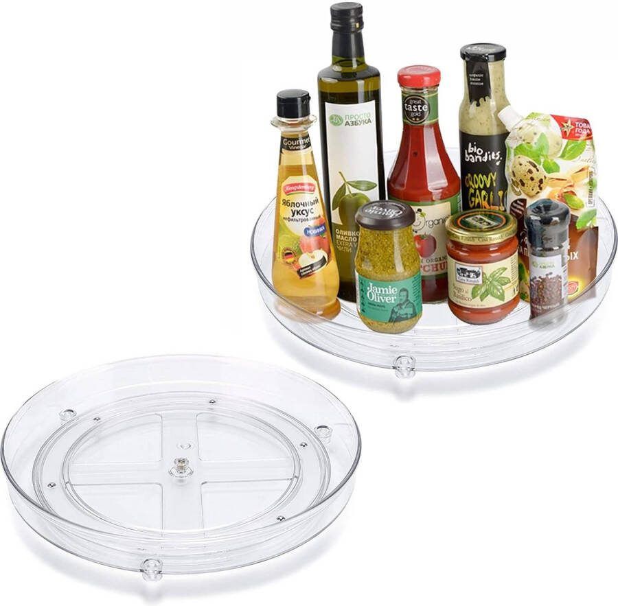 Draaiplateau voor koelkast 23 5 cm draaibare organizer voor keuken eetkamer kast tafel werkblad (1 stuk)