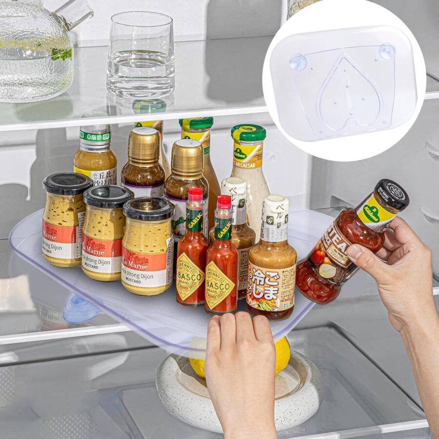 Draaitafel Koelkast Organisator Koelkast Draaitafel Rechthoekig Lazy Susan Draaitafel Draaibare Organisator voor Koelkast 39 8 cm Draaitafel Koelkast Kruidenrek Draaibaar voor Keuken Organisator