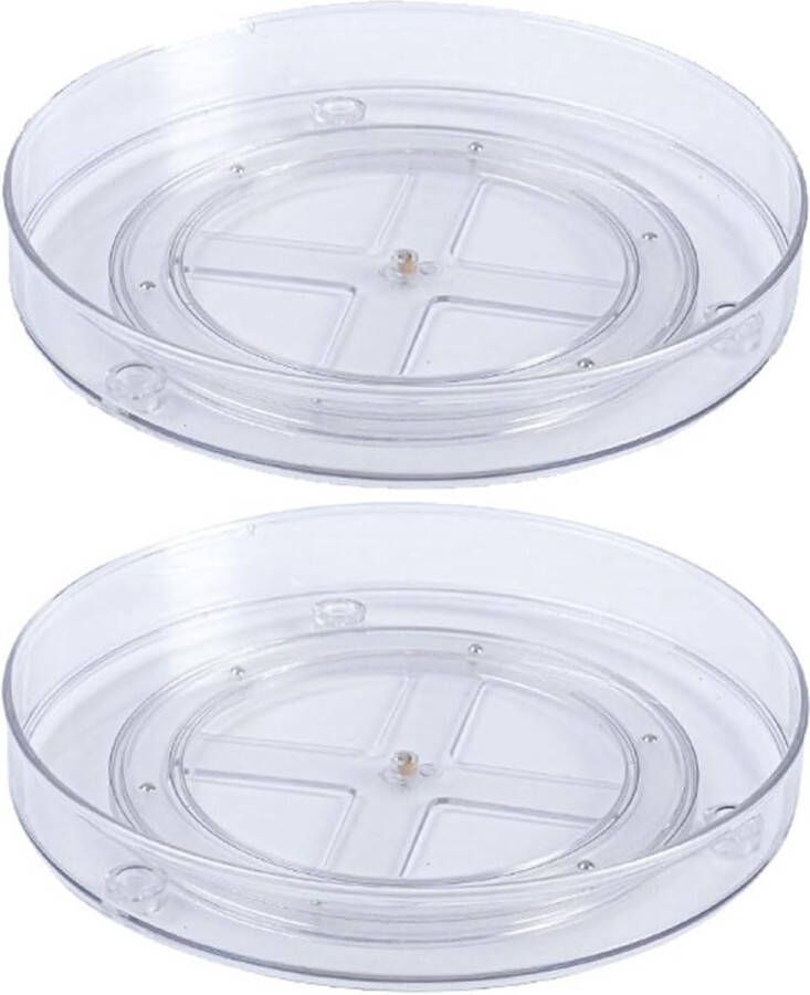 Draaitafel Kruidenrek Set Draaibare Organisator Keuken en Koelkast voor Kruiden Yoghurt en Meer Pak van 2 23 5 cm