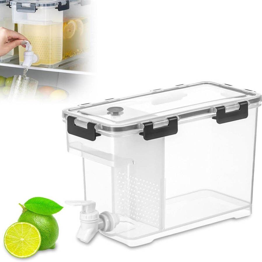 Drankdispenser met tapkraan 35 liter transparant kunststoffilter Voedselveilig Limonade Vruchtenthee Koude Drank IJswater Sap