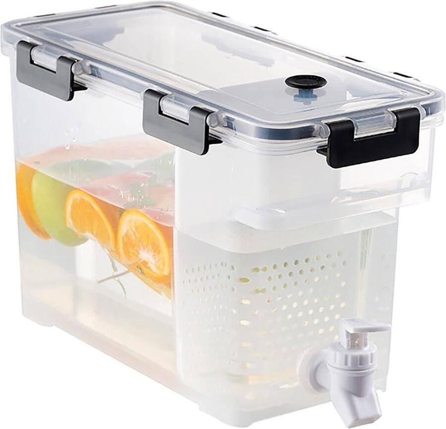 Drankdispenser met tapkraan en scheidingswand 35 liter koude dranken limonade & sap